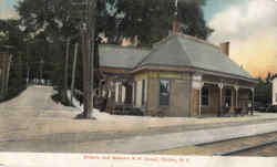 Ontario and Western R. R. Depot Postcard