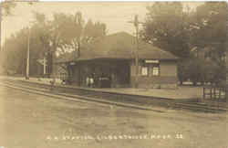 R.R. Station Gilbertville, MA Postcard 