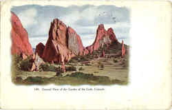 General View of the Garden of the Gods Colorado Postcard Postcard