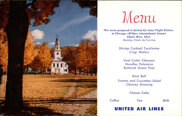 United Menu Aircraft