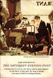 Saying Grace by Norman Rockwell Advertising Reproductions Postcard Postcard