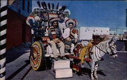Colorful Tijuana Donkey Carts Postcard