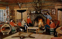 Interior View of Medicine Bow Lodge Saratoga, WY Postcard Postcard