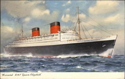 Cunard R.M.S. "Queen Elizabeth" Postcard