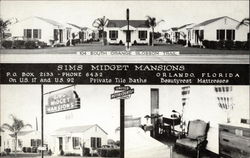 Sims Midget Mansions Orlando, FL Postcard Postcard