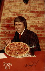 Tom Campell dining at Pizza Hut Postcard