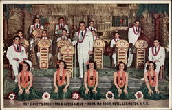 Ray Kinney's Orchestra & Aloha Maids, Hawaiian Room, Hotel Lexington New York, NY Postcard Postcard