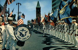 Navy Recruits Present Flag Ceremony Postcard