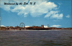 Marine Pier and Boardwalk as viewed from Sightseer Cruiser Wildwood-By-The-Sea, NJ Postcard Postcard