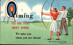 Archery - Aiming to see you next week Archery - Aiming to see you next week