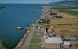 Aerial view of Cheticamp on the Cabot Trail Postcard