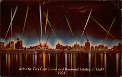 Centennial and Diamond Jubilee of Light Atlantic City, NJ Postcard Postcard