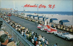 Boardwalk View during Pageant Parade Atlantic City, NJ Postcard Postcard