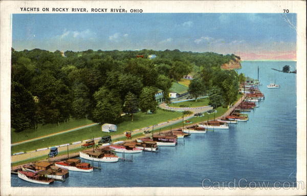 Yachts on Rocky River Ohio