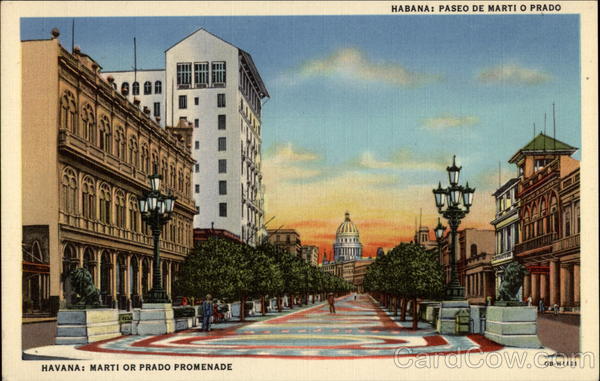 Habana: Paseo de Marti o Prado (Marti or Prado Promenade) Havana Cuba