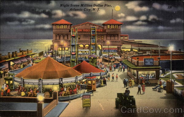 Night Scene Million Dollar Pier Atlantic City New Jersey