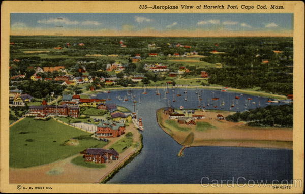 Aeroplane View of Harwich Port Cape Cod Massachusetts