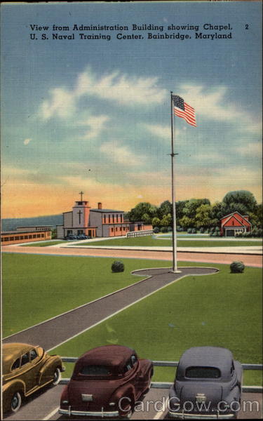 View from Administration Building of U. S. Navel Training Center Bainbridge Maryland