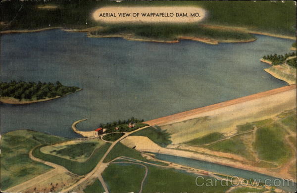 Aerial View of Wappapello Dam Missouri