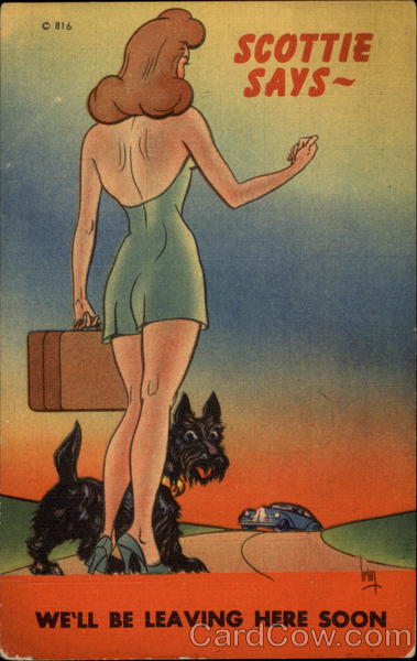 Scottie Says - We'll Be Leaving Here Soon Scottish Terriers