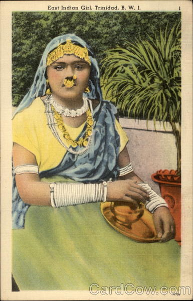 East Indian Girl Trinidad Caribbean Islands