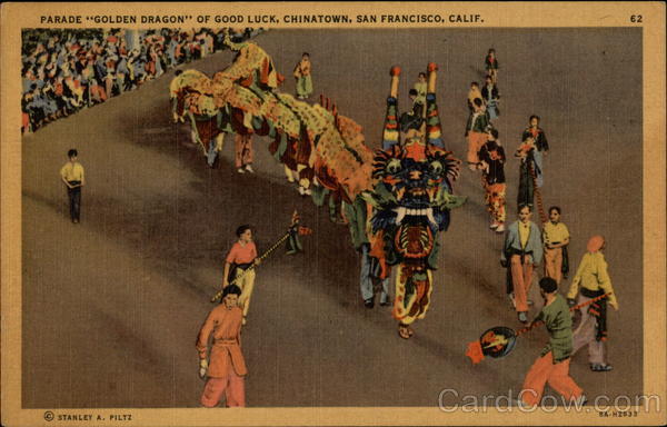 Parade Golden Dragon of Good Luck, Chinatown San Francisco California