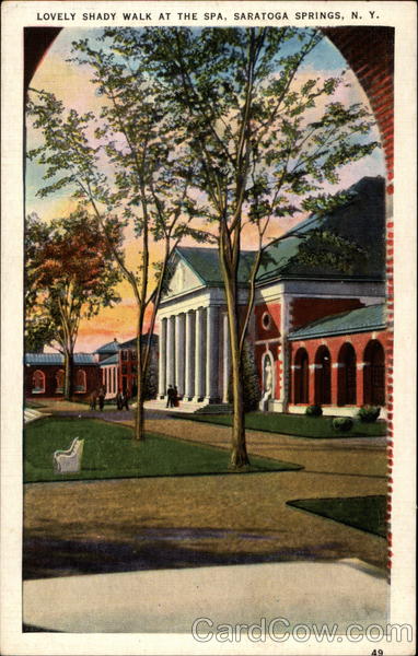 Lovely Shady Walk at the Spa Saratoga Springs New York