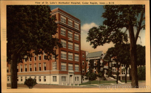 View of St. Luke's Methodist Hospital Cedar Rapids Iowa