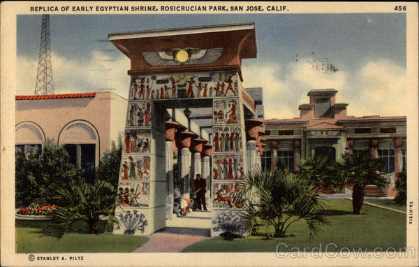 Replica of Early Egyptian Shrine, Rosicrucian Park San Jose California