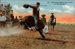 Calf Riding Makes Lots of Fun for the Spectators Calf Riding Makes Lots of Fun for the Spectators