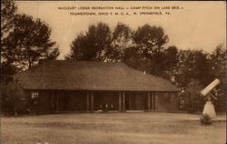 McCleary Lodge Recreation Hall Youngstown, OH Postcard Postcard