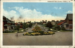 Shenango Boulevard Farrell, PA Postcard Postcard