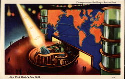 Transportation Building - Rocket Port - New York World's Fair 1939 Postcard