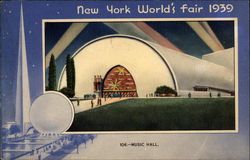 New York World's Fair 1939 Music Hall Postcard