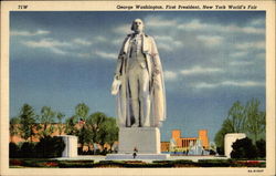 George Washington 1939 NY World's Fair Postcard 