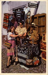 Mexican Silversmith and Weaver Traders Mexico Aircraft Postcard Postcard