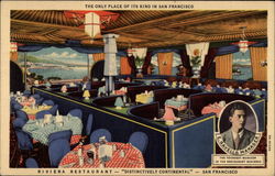 View of the Riviera Restaurant Postcard
