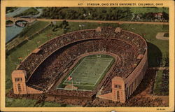 Stadium, Ohio State University Postcard