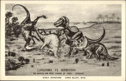 Carnivora vs Herbivora Como Bluff, WY Postcard Postcard