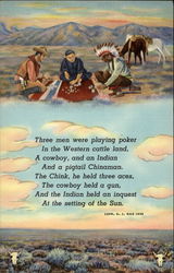 Three Men Playing Poker Three Men Playing Poker