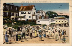 Artists Class on the Beach Postcard