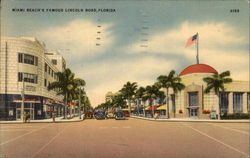 Miami Beach's Famous Lincoln Road Postcard
