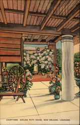Adelina Patti House Courtyard Postcard