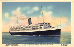 P. & O. Turbine Passenger Steamship "Florida" Postcard