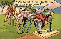 Think hard fella's Postcard