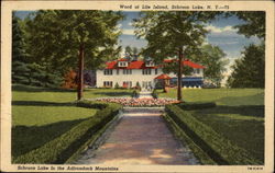 Word of Life Island, Schroon Lake in the Adirondack Mountains Postcard