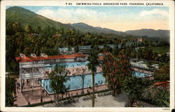 Swimming Pools, Brookside Park Postcard