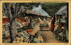 The Original Farmers Market Hollywood, CA Postcard Postcard