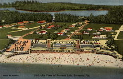 Aerial View of Sarasota Lido Florida Postcard Postcard