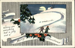 Wishing you everything that is jolly and a Merry Christmas Postcard